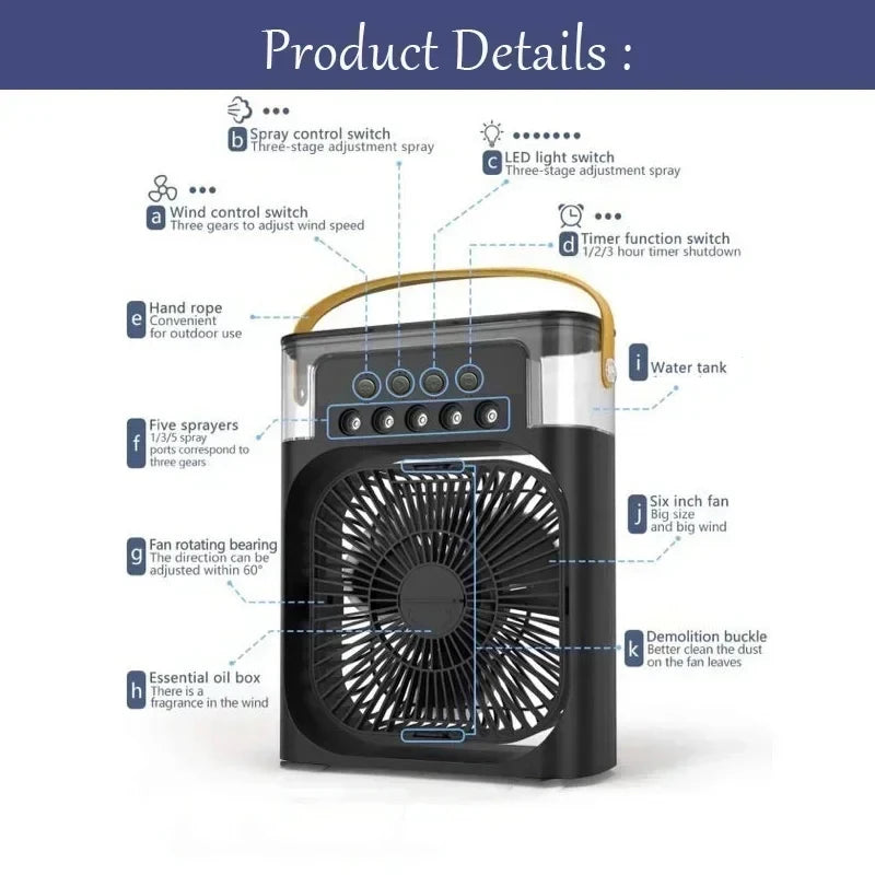 Mini-Climatiseur Portable 3-en-1